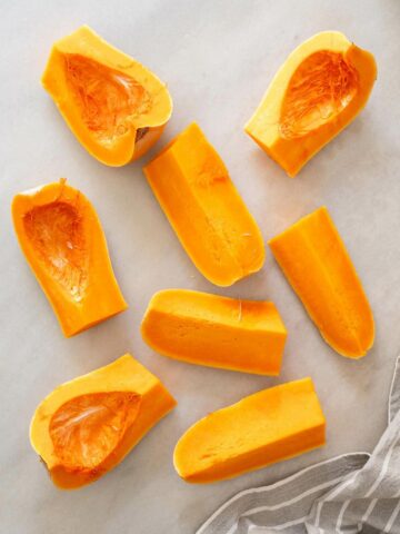 or cut  butternut squash into smaller pieces to steam instead.