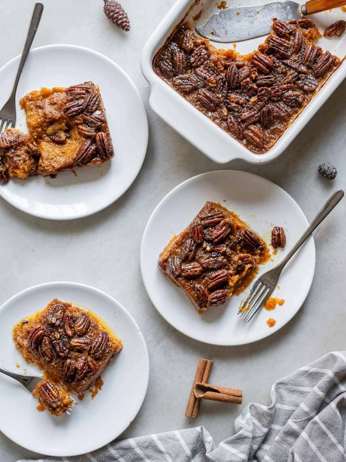 serve the casserole on a holiday table.