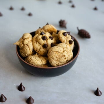 gluten-free pumpkin cookies with spice and cake mix.