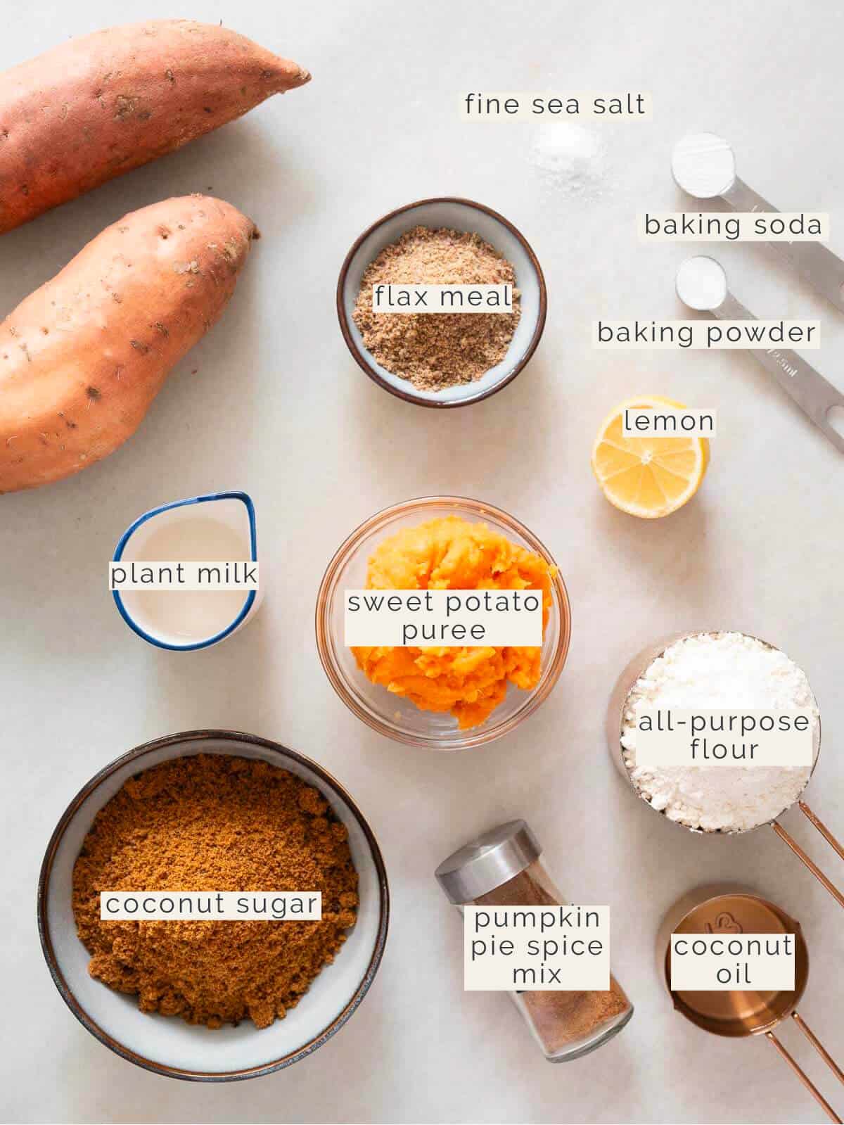 sweet potato cake ingredients.