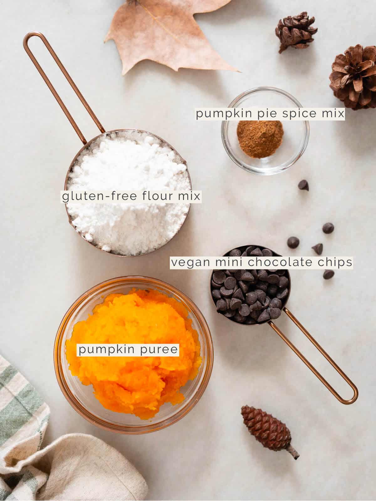 gluten-free pumpkin cookies ingredients.
