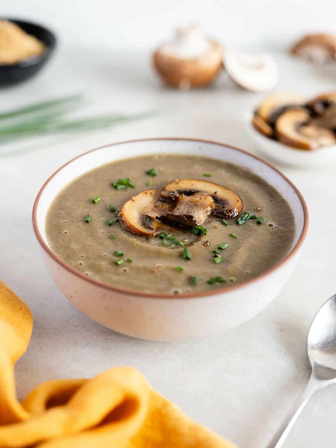 Mushroom Soup without Cream (One-Pot)