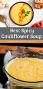 spicy cauliflower soup pin.
