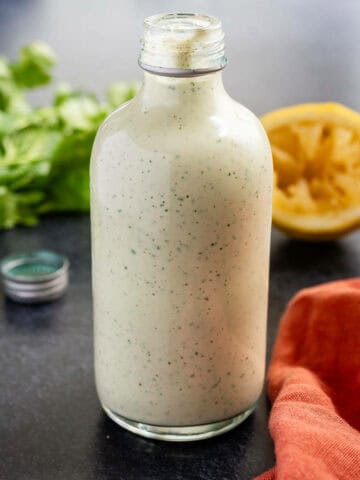 bottle of milk-free ranch dressing.