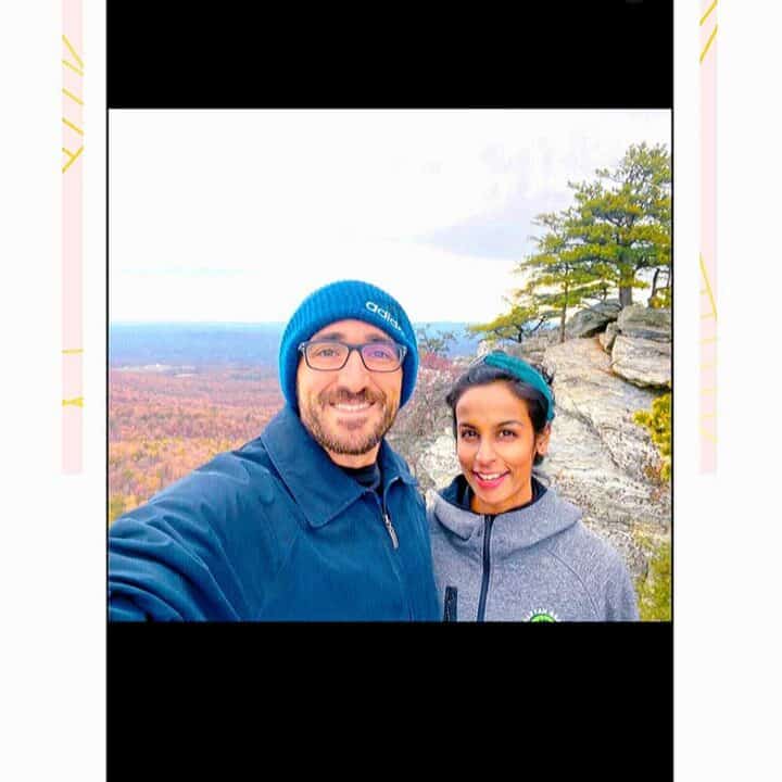 mitri and natasha selfie taken on hanging rock mountain after a hike